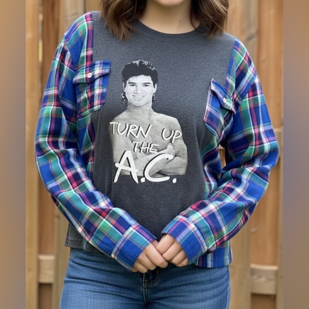 A.C. Slater Handmade Upcycled Shirt - Free Size